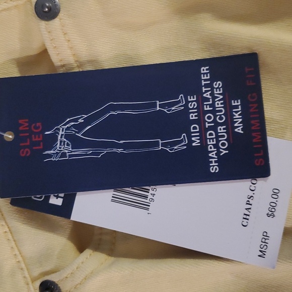 Chaps  soft yellow super stretch ankle pants - Picture 7 of 7